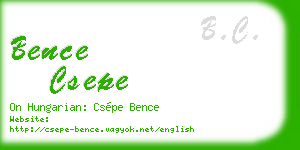 bence csepe business card